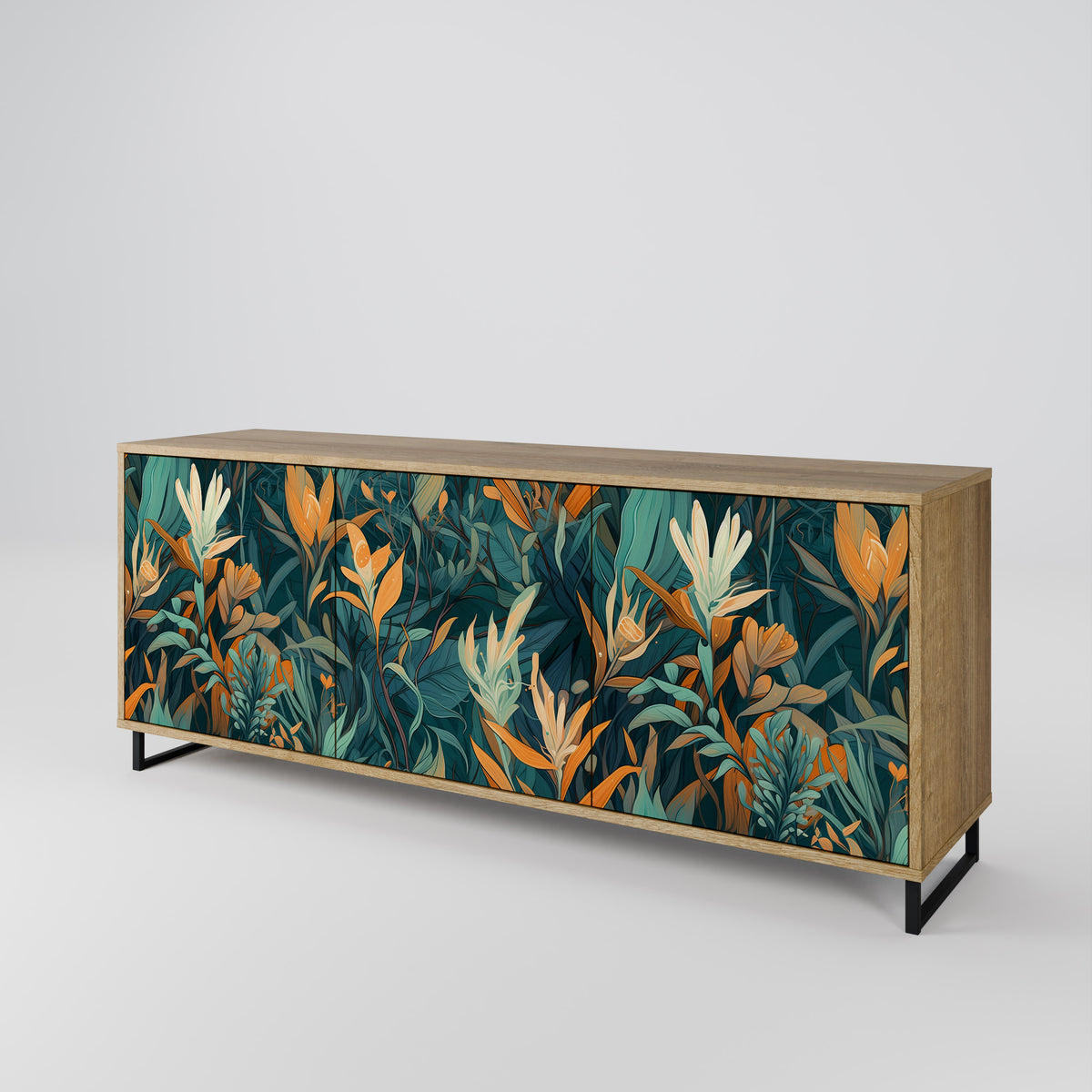 FLORAL SERENITY Aparador de 3 Portas