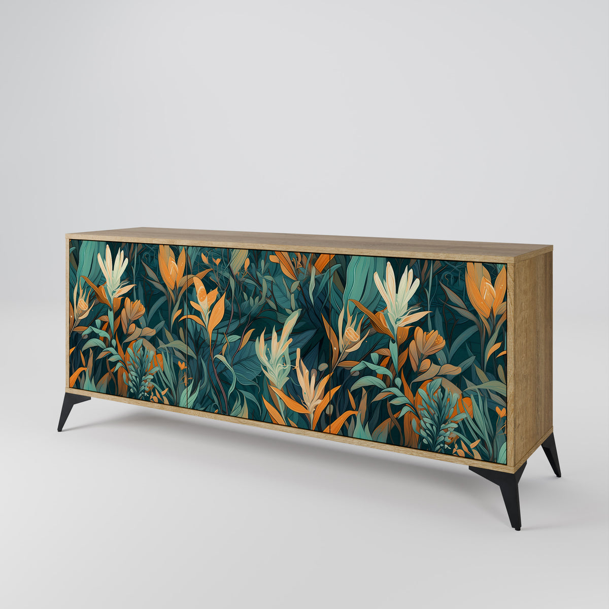 FLORAL SERENITY Aparador de 3 Portas