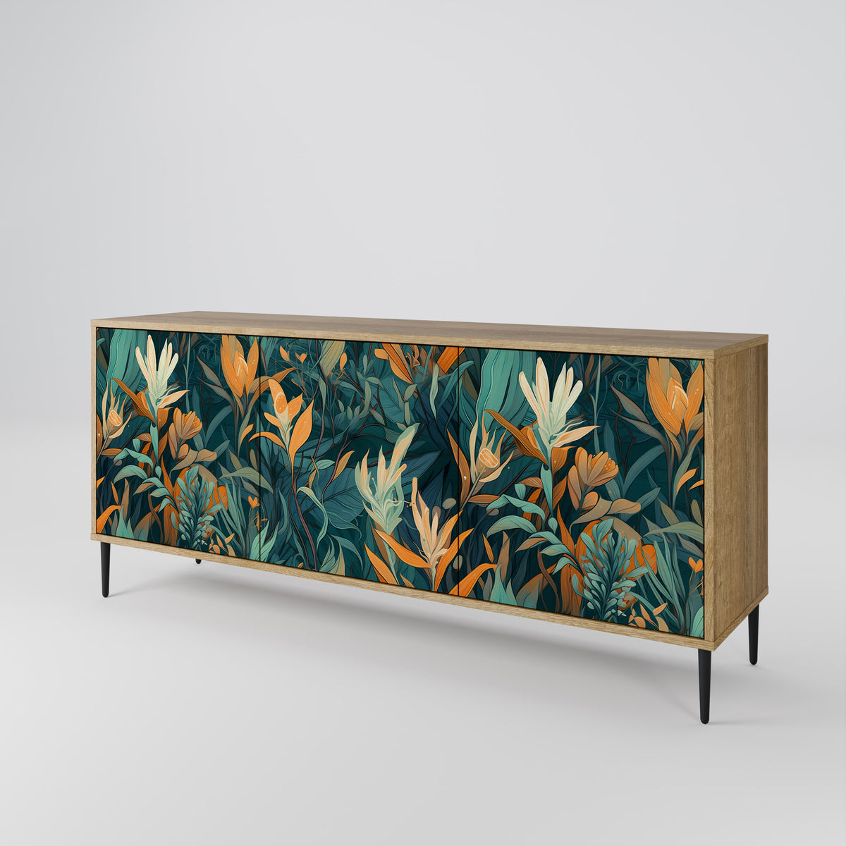 FLORAL SERENITY Aparador de 3 Portas