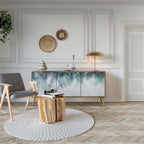 PALM VEIL Aparador de 3 Portas em Efeito Carvalho