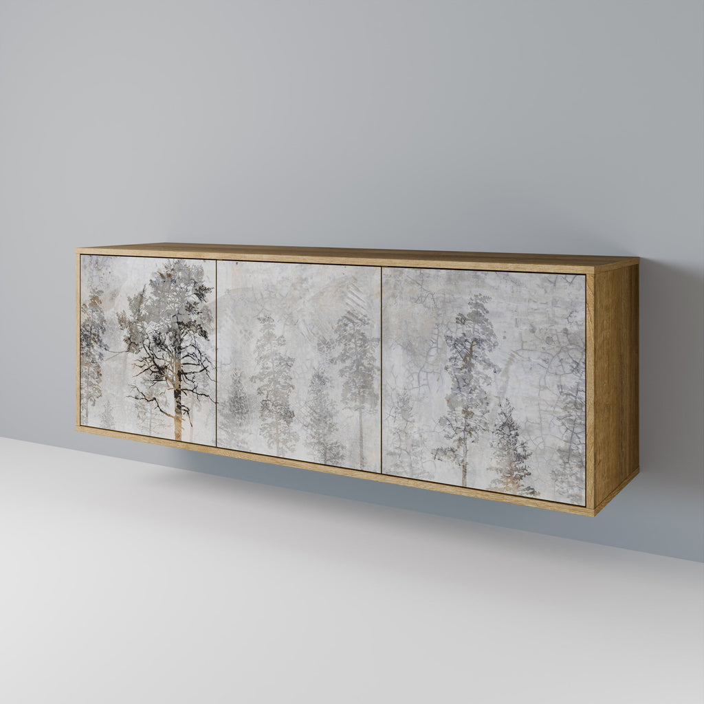 FADE IN THE TREES Aparador de 3 Portas em Efeito Carvalho