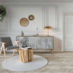 FADE IN THE TREES Aparador de 3 Portas em Efeito Carvalho