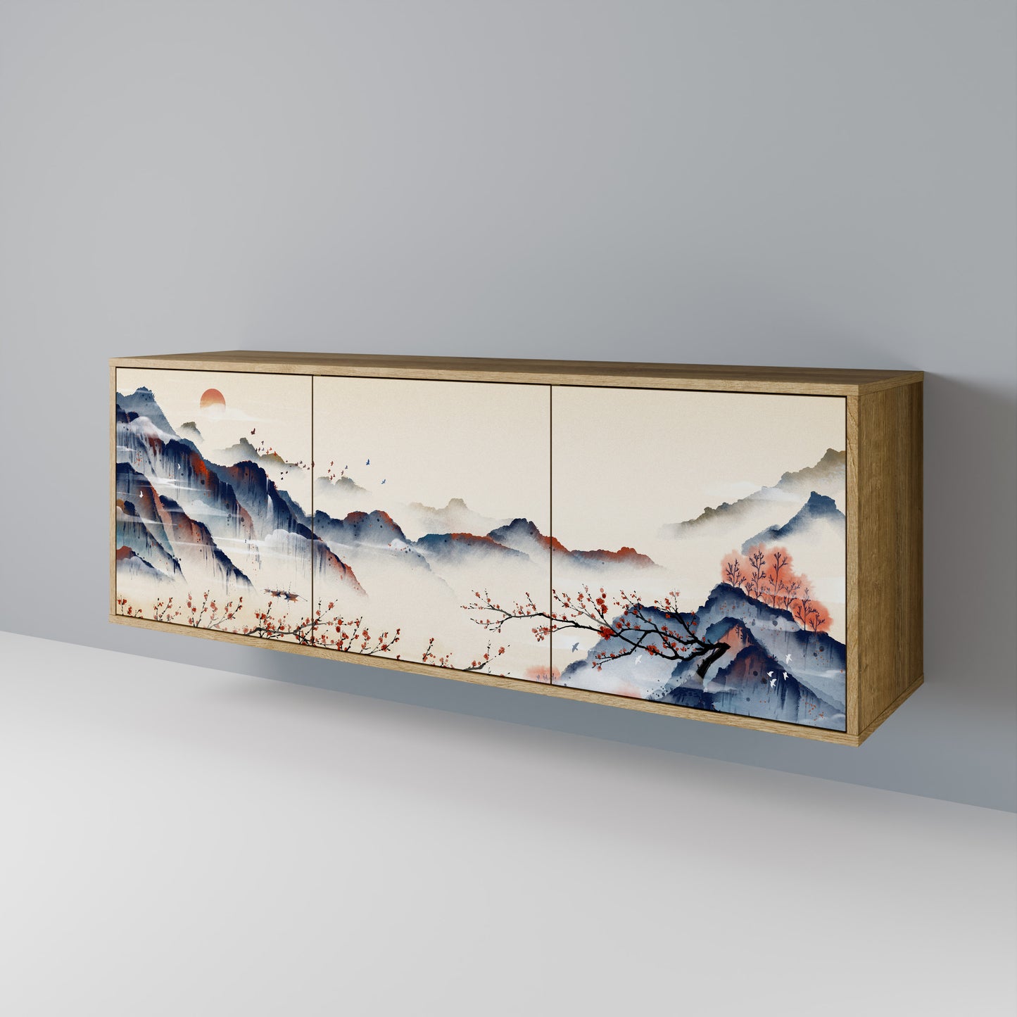 JAPANESE LANDSCAPE Aparador de 3 Portas
