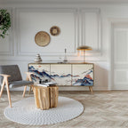 JAPANESE LANDSCAPE Aparador de 3 Portas em Efeito Carvalho