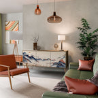 JAPANESE LANDSCAPE Aparador de 3 Portas em Efeito Carvalho