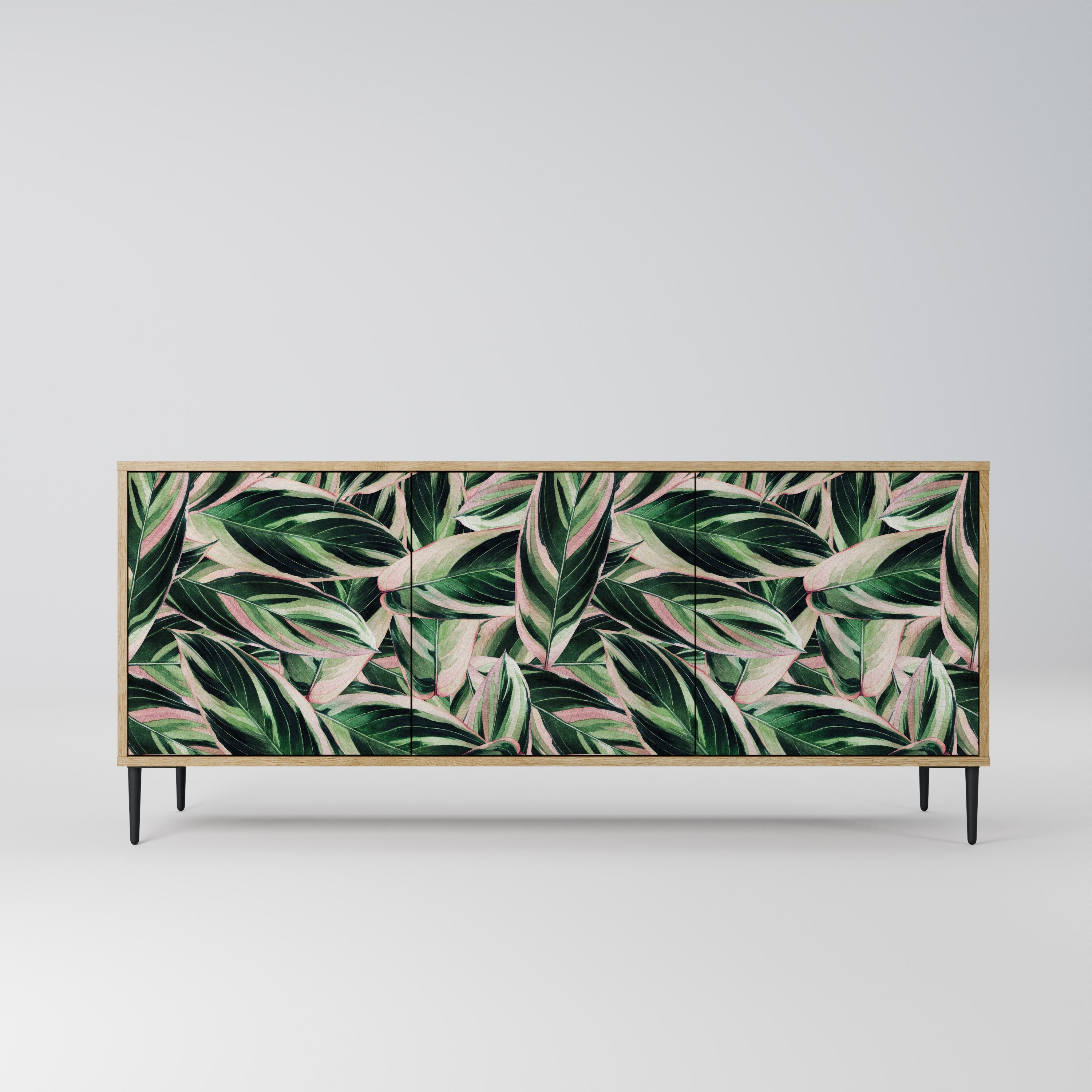 EERIE STROMANTHE Aparador de 3 Portas em Efeito Carvalho