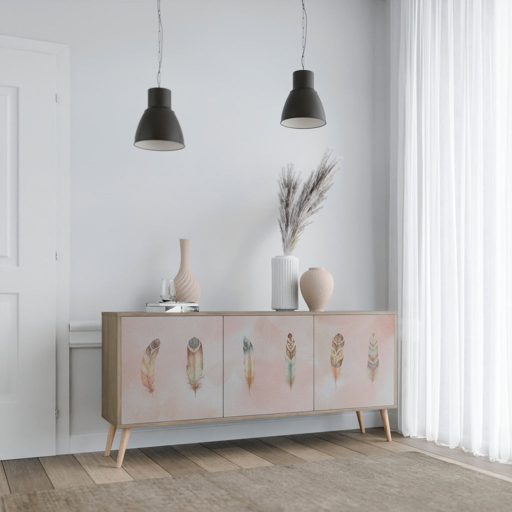 THE DELIQUESCE 3-Door Sideboard in Oak Effect