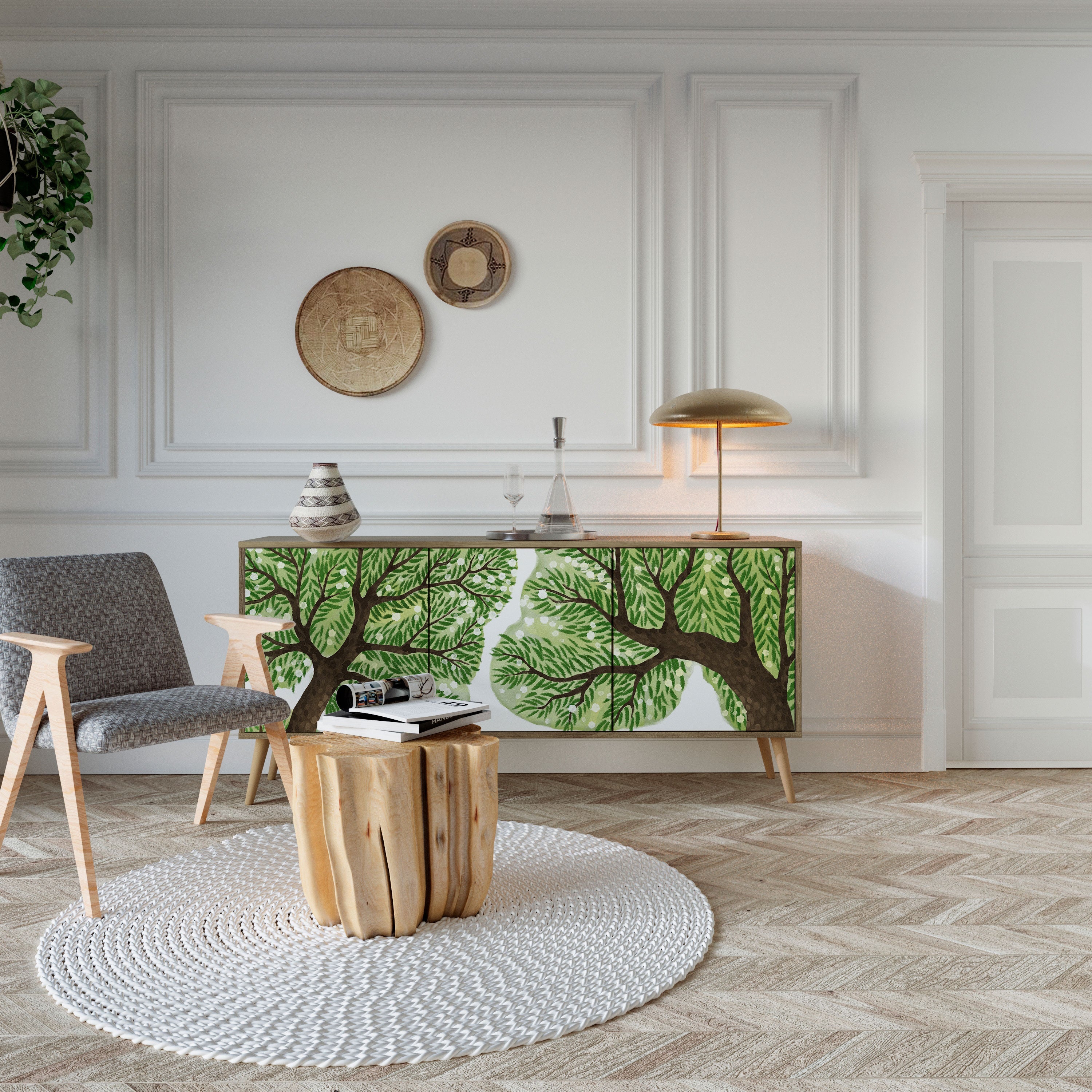 WILDERNESS DASH 3-Door Sideboard in Oak Effect