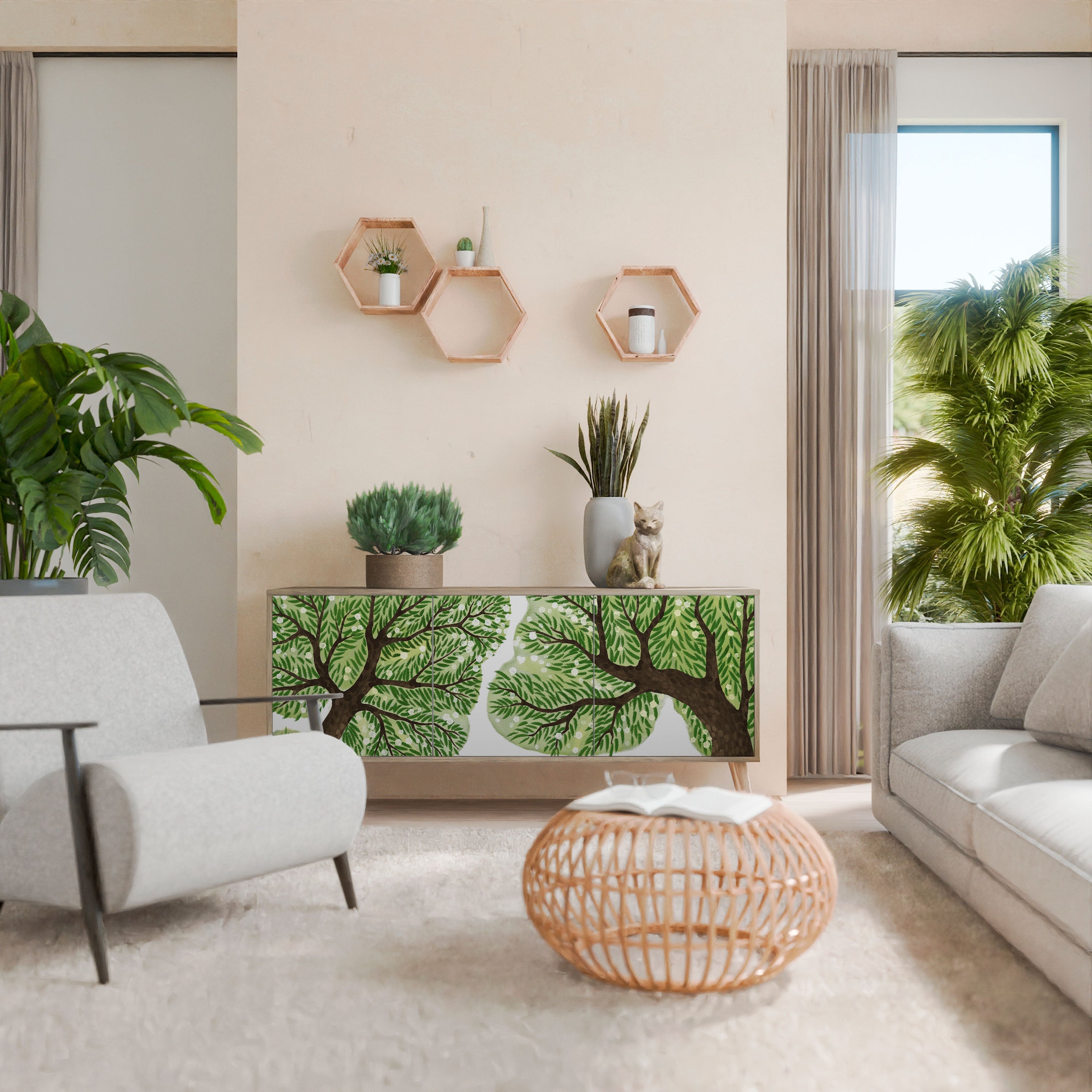 WILDERNESS DASH 3-Door Sideboard in Oak Effect