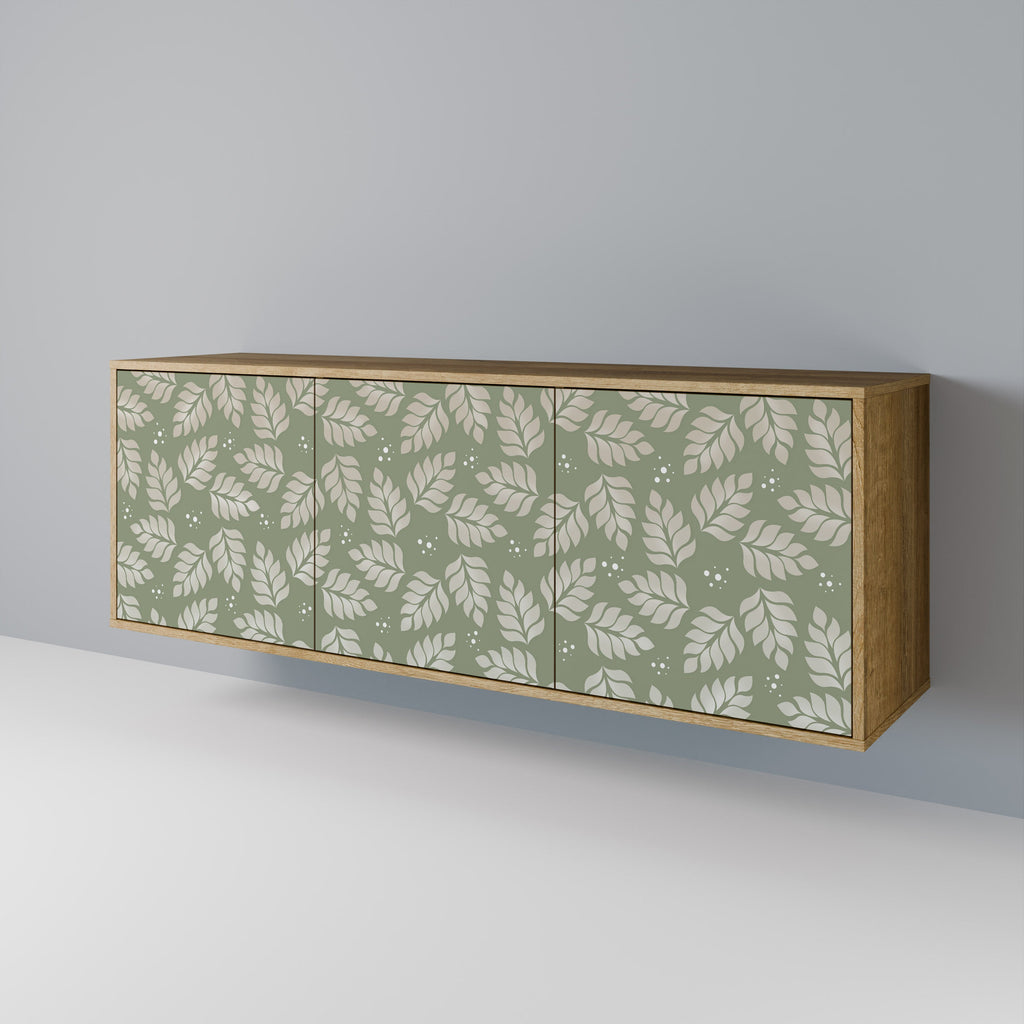 LEAVES ON GREEN 3-Door Sideboard in Oak Effect
