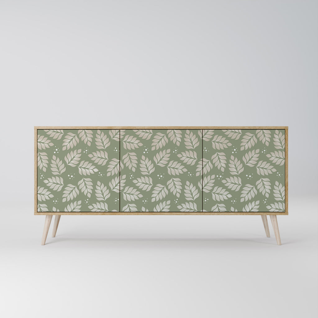 LEAVES ON GREEN 3-Door Sideboard in Oak Effect