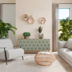 LEAVES ON GREEN 3-Door Sideboard in Oak Effect