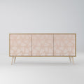 LEAVES ON BEIGE 3-Door Sideboard in Oak Effect