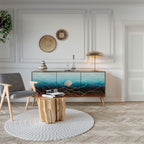 LUNAR SECRETS Aparador de 3 Portas em Efeito Carvalho