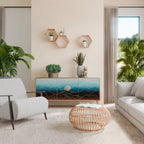 LUNAR SECRETS Aparador de 3 Portas em Efeito Carvalho