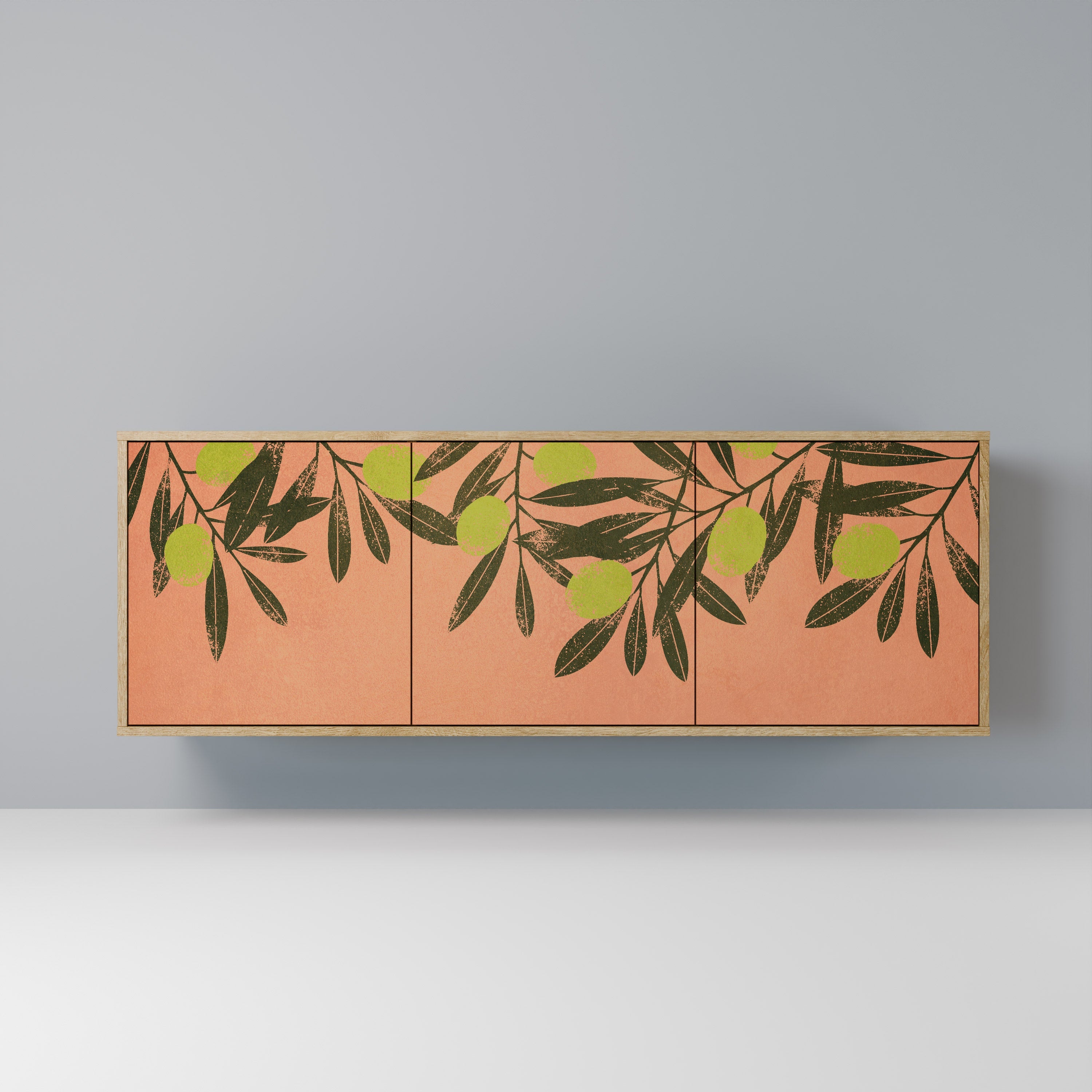 JUICY OLIVES Aparador de 3 Portas em Efeito Carvalho