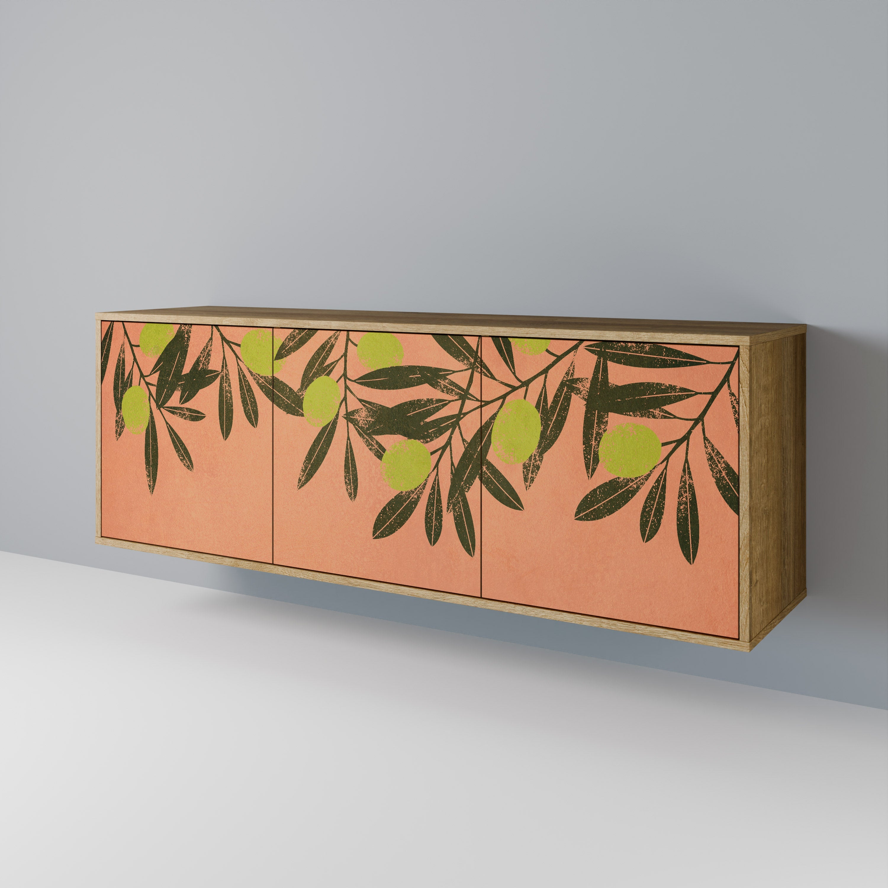 JUICY OLIVES 3-Door Sideboard in Oak Effect