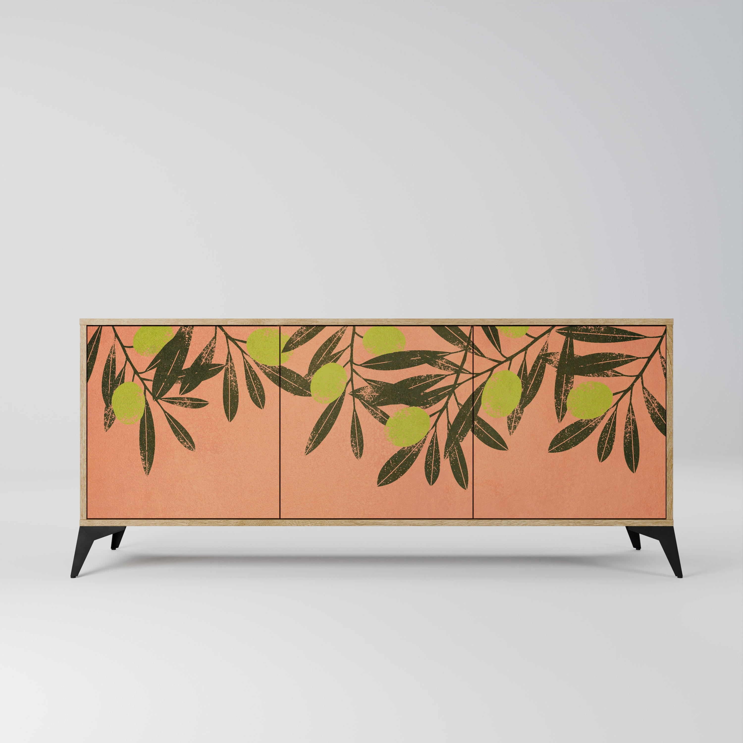 JUICY OLIVES Aparador de 3 Portas em Efeito Carvalho