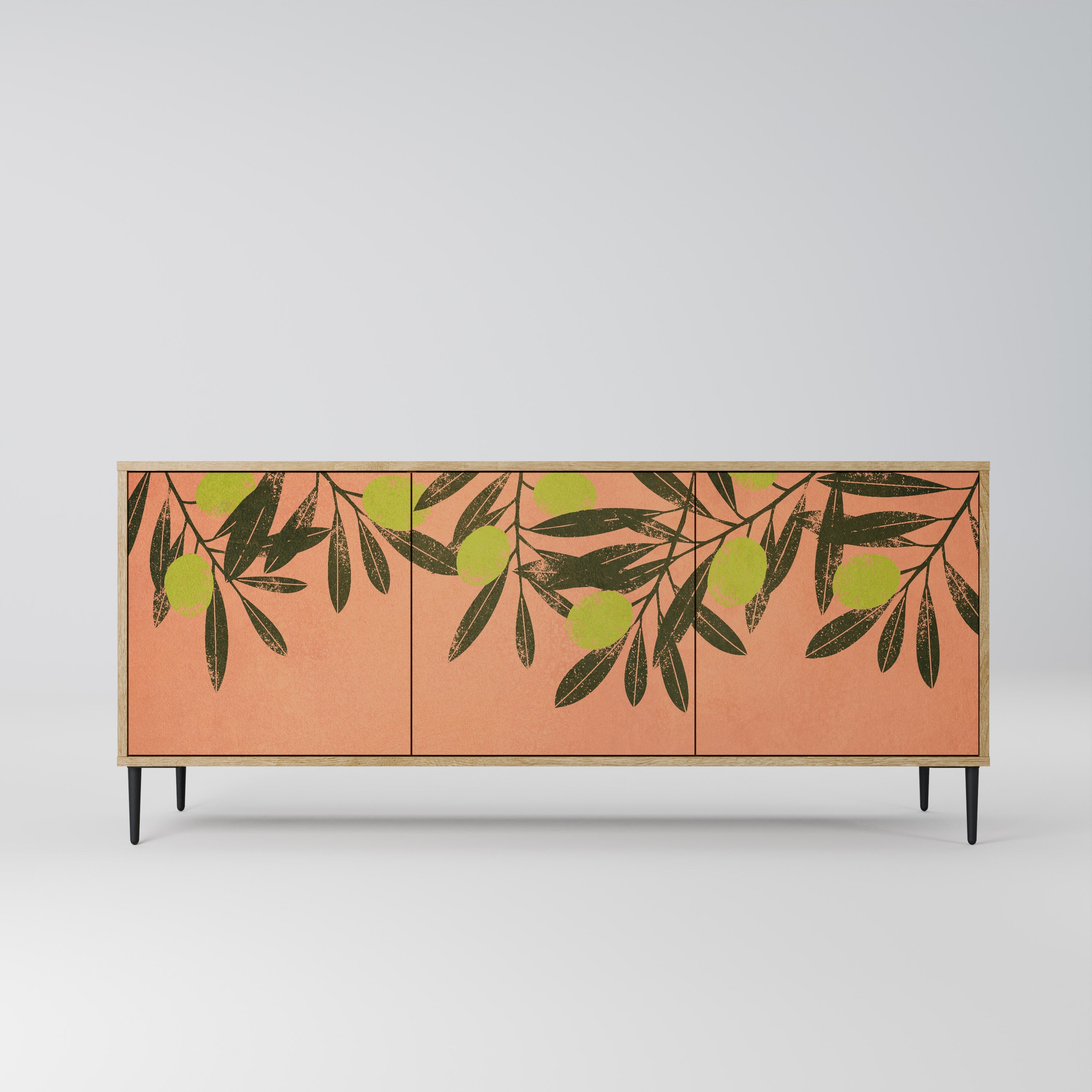 JUICY OLIVES Aparador de 3 Portas em Efeito Carvalho