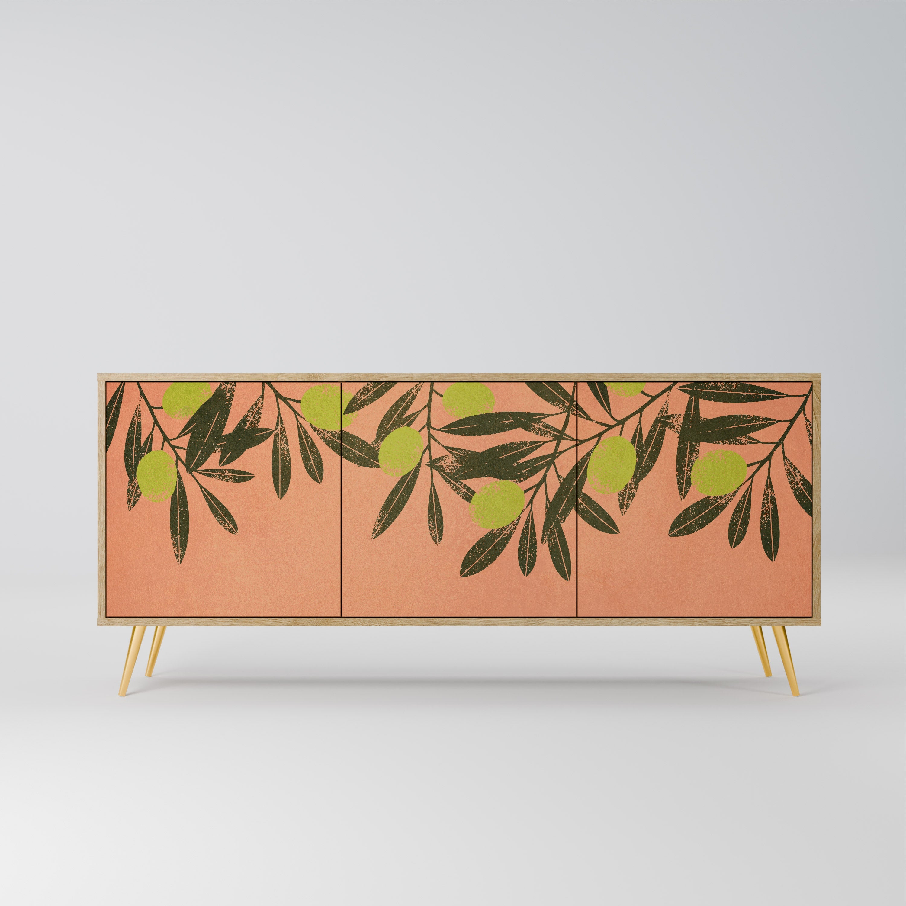 JUICY OLIVES Aparador de 3 Portas em Efeito Carvalho