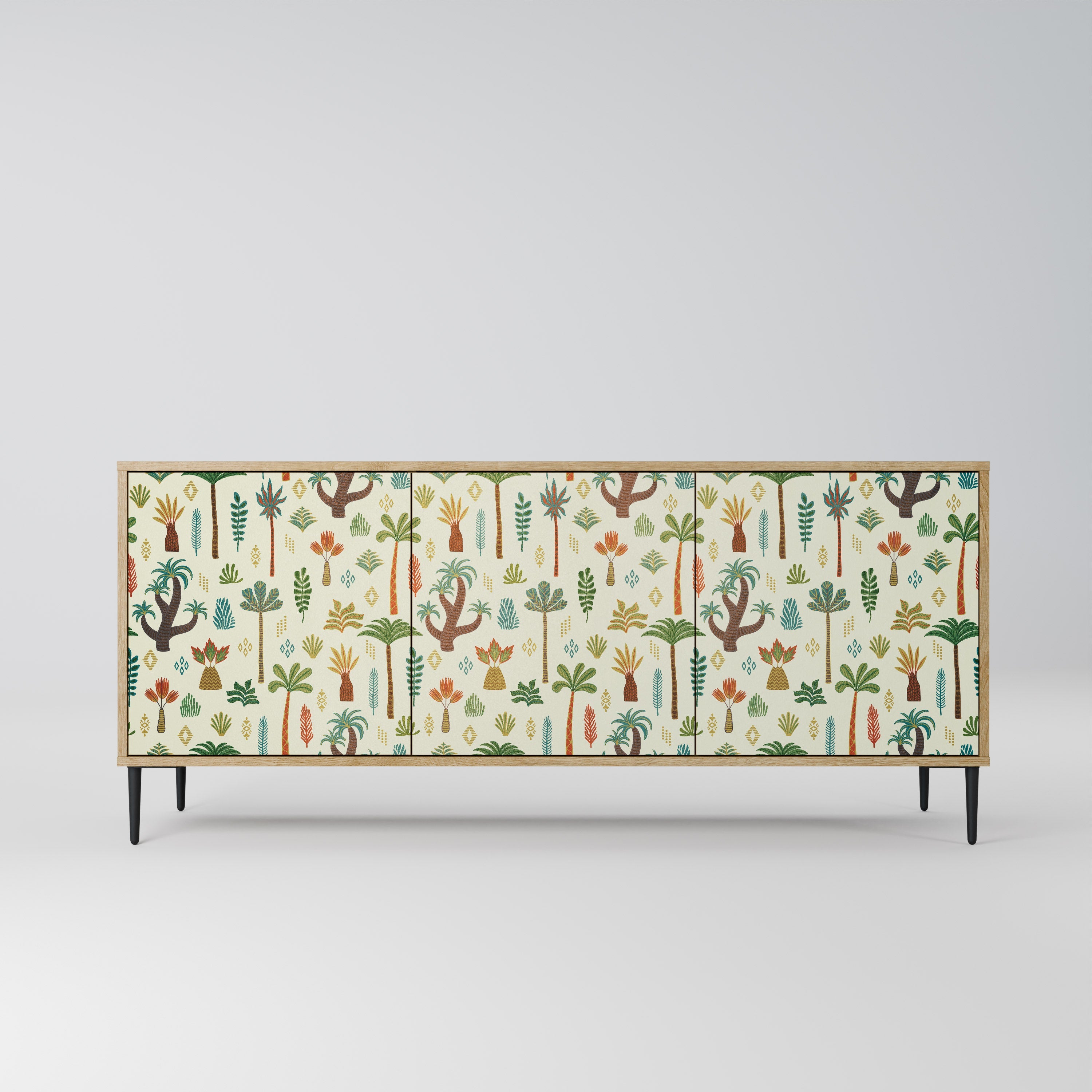 PALM SPRING Aparador de 3 Portas em Efeito Carvalho