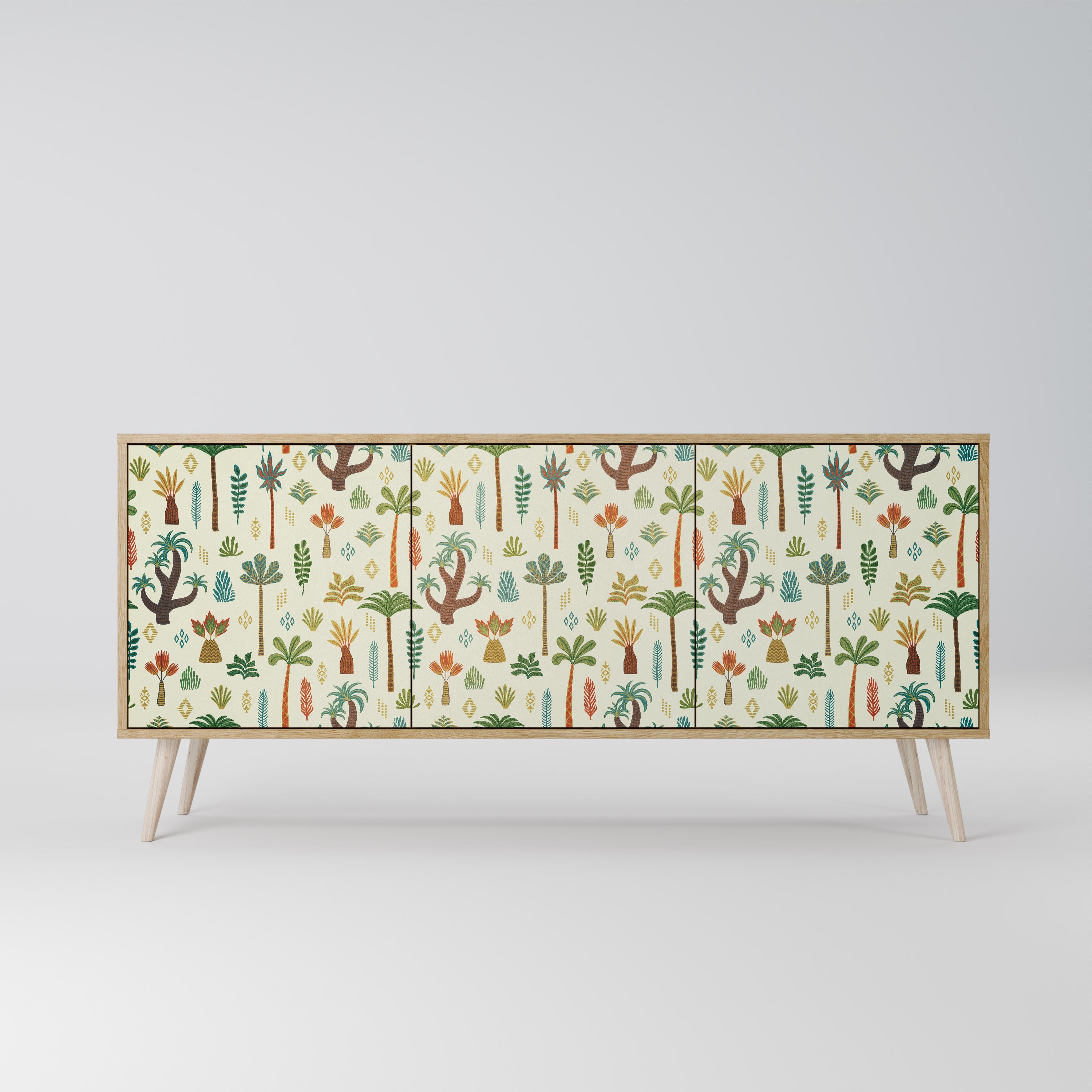 PALM SPRING Aparador de 3 Portas em Efeito Carvalho