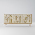 SAND SCULPTURES 3-Door Sideboard in Oak Effect