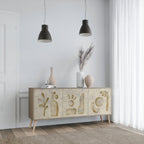 SAND SCULPTURES 3-Door Sideboard in Oak Effect