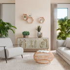 SAND SCULPTURES 3-Door Sideboard in Oak Effect