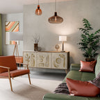 SAND SCULPTURES 3-Door Sideboard in Oak Effect