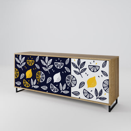 CITRUS BLACK AND WHITE Aparador de 3 Portas