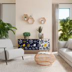 CITRUS BLACK AND WHITE 3-Door Sideboard in Oak Effect