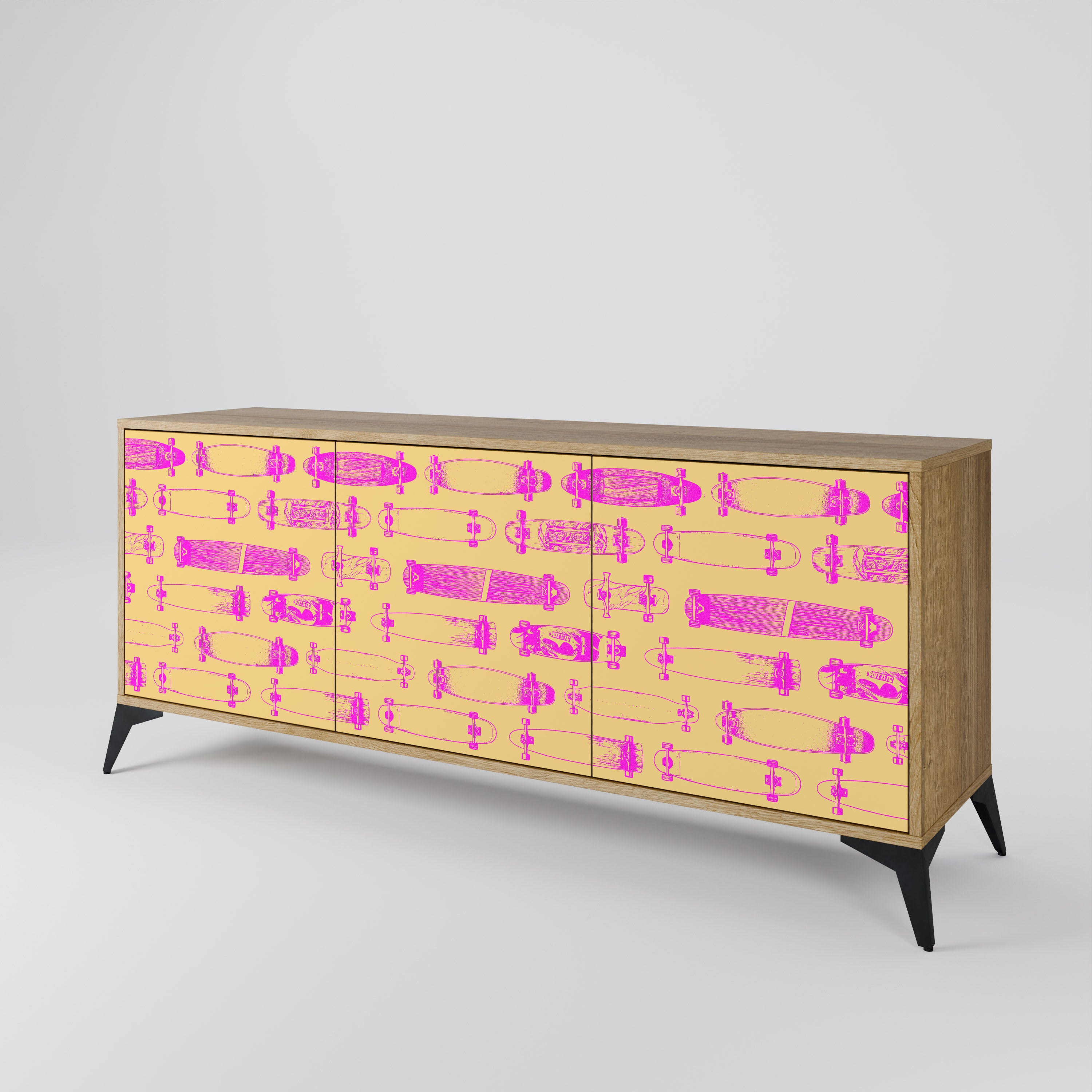 SKATEBOARD ARTISTRY 3-Door Sideboard