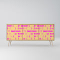 SKATEBOARD ARTISTRY 3-Door Sideboard in Oak Effect