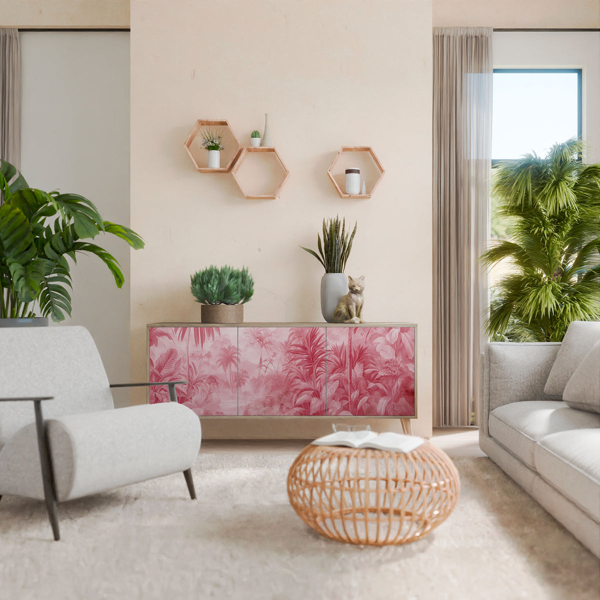 SWEET TROPICS Aparador de 3 Portas