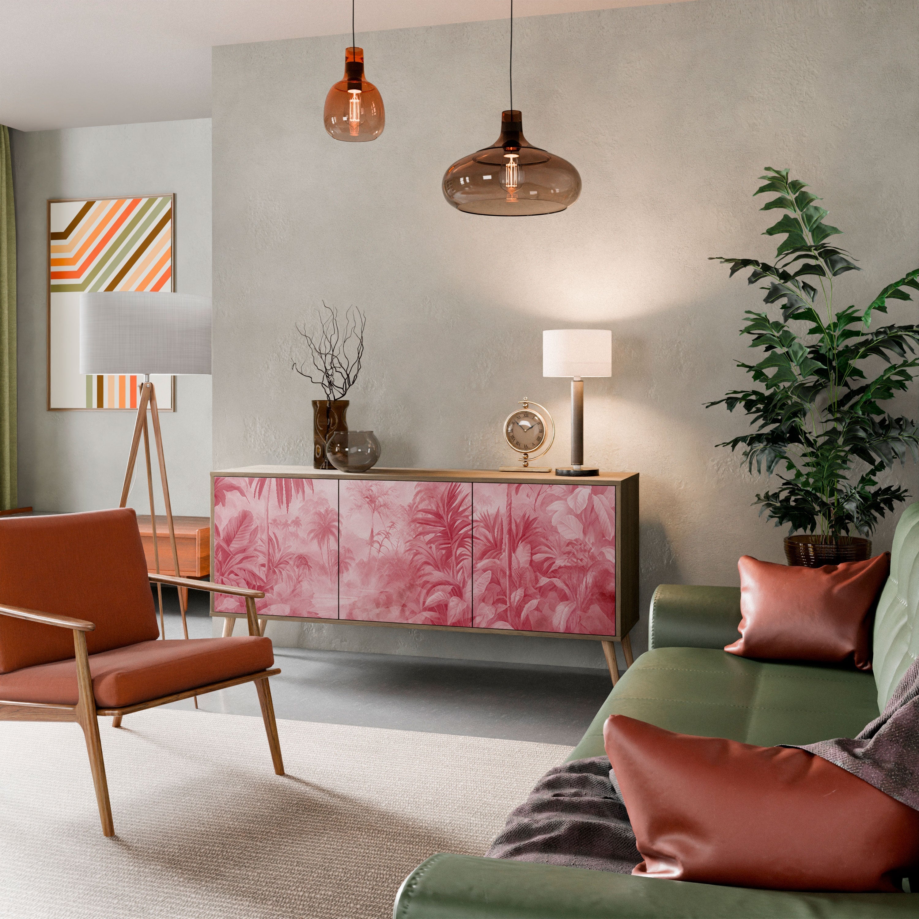 SWEET TROPICS 3-Door Sideboard in Oak Effect