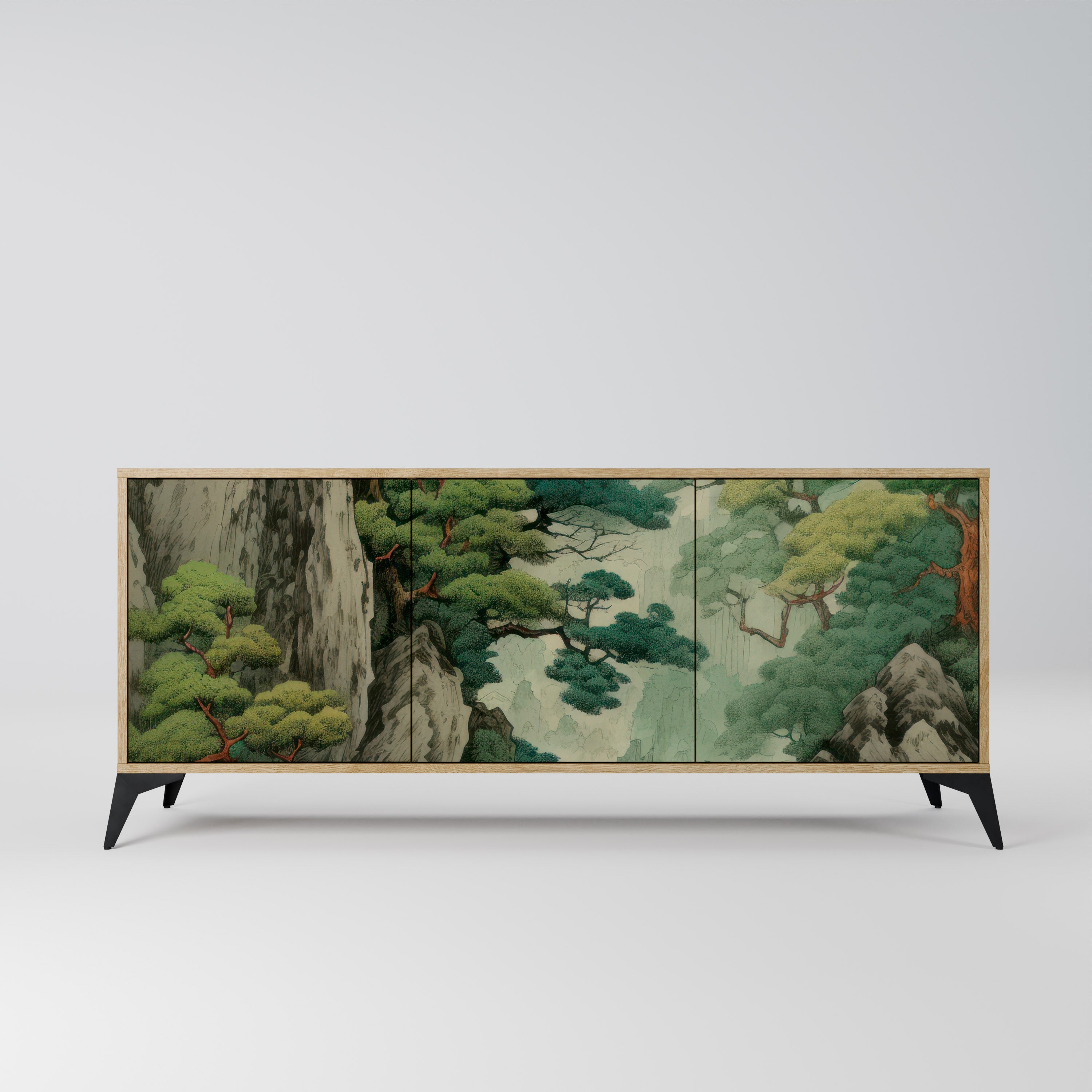 VERDURE ABYSS Aparador de 3 Portas em Efeito Carvalho