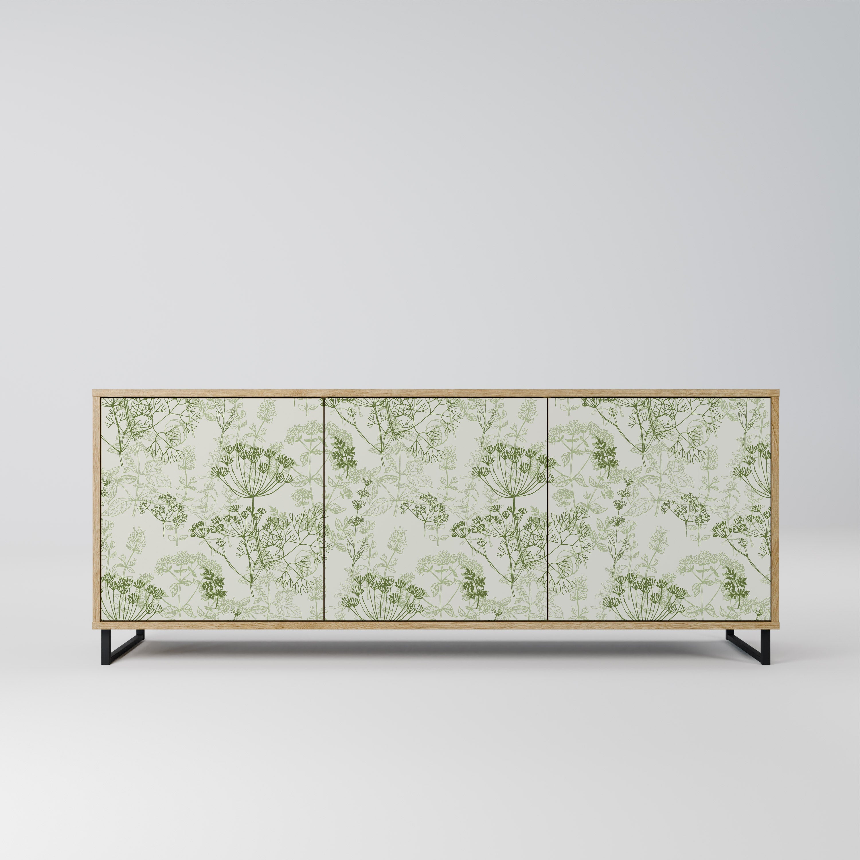 FENNEL BALDACHIN Aparador de 3 Portas em Efeito Carvalho