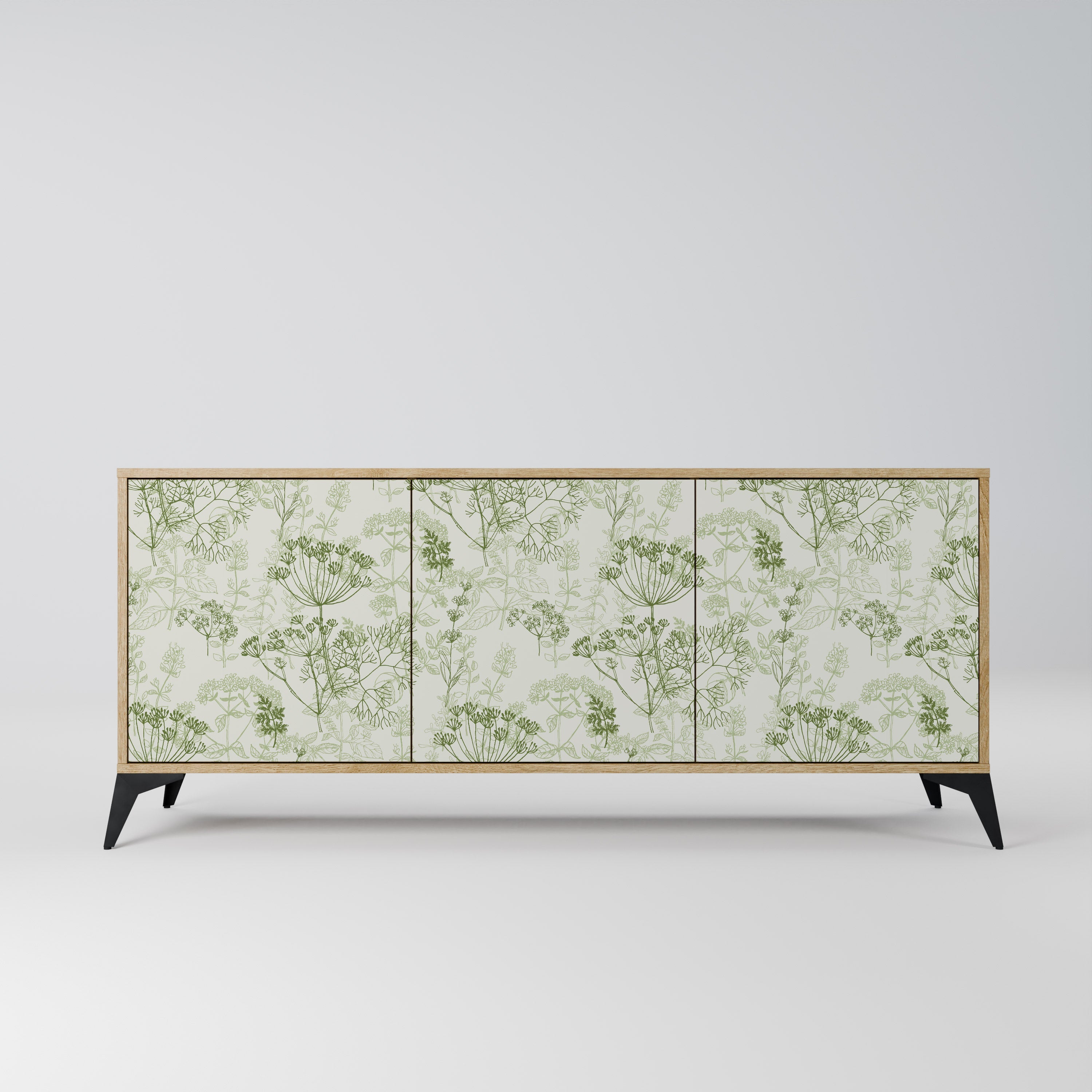 FENNEL BALDACHIN Aparador de 3 Portas em Efeito Carvalho