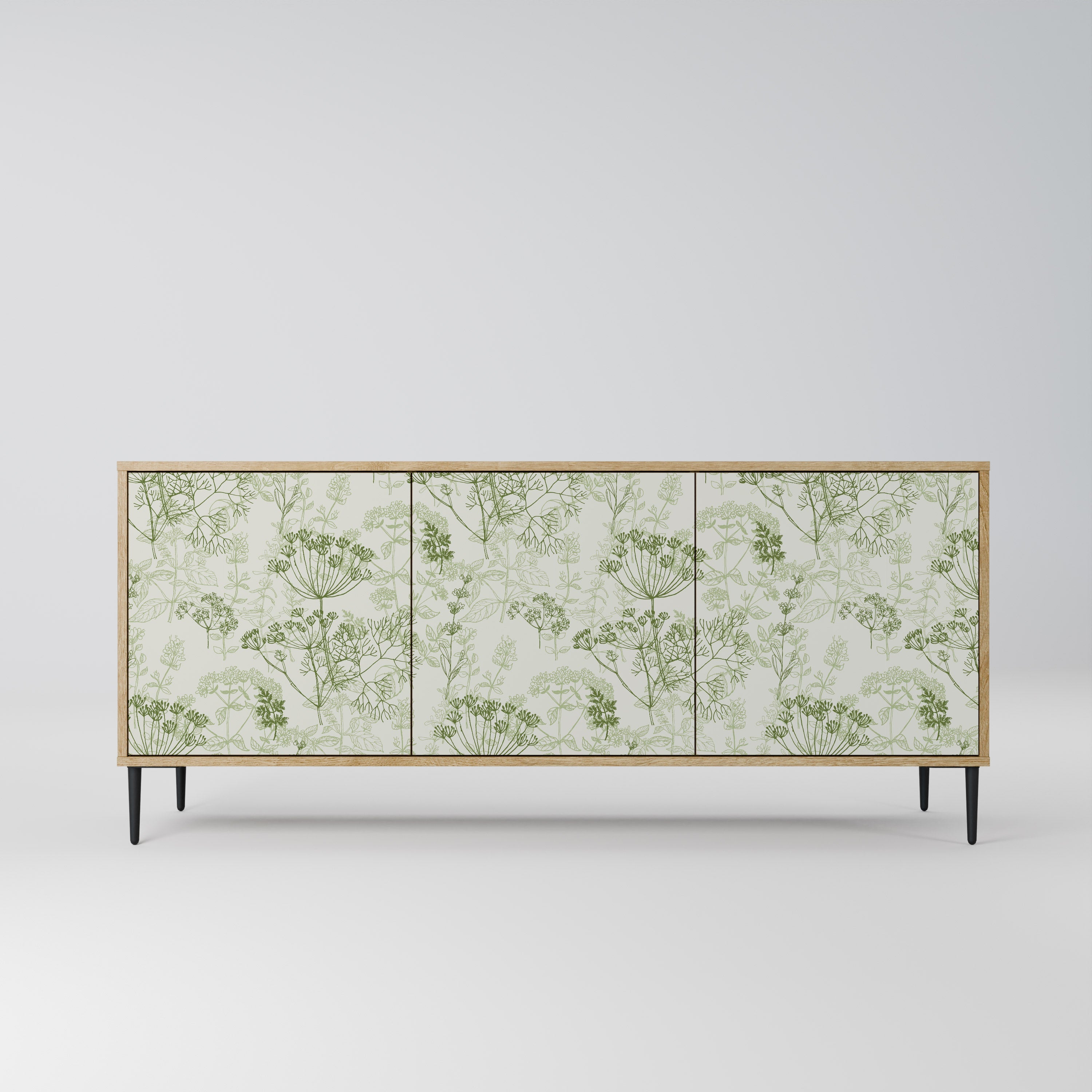 FENNEL BALDACHIN Aparador de 3 Portas em Efeito Carvalho