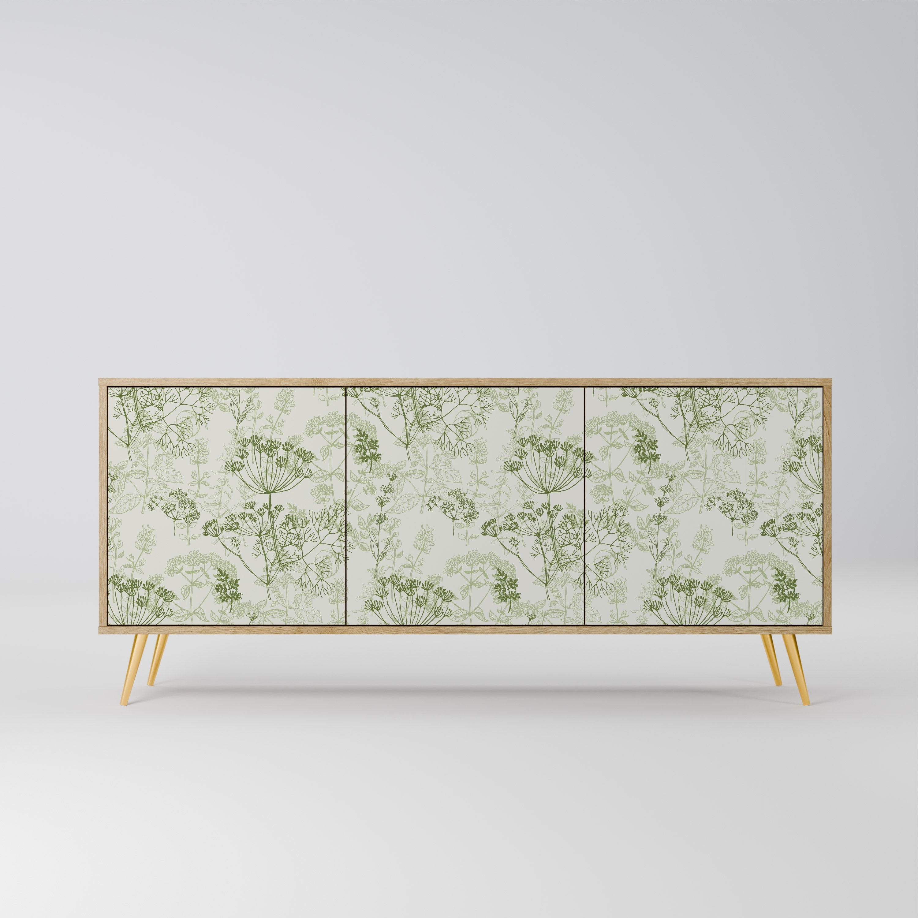 FENNEL BALDACHIN Aparador de 3 Portas em Efeito Carvalho