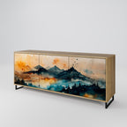 OMINOUS MOUNTAINS 3-Door Sideboard in Oak Effect