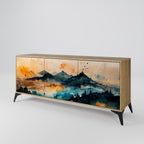 OMINOUS MOUNTAINS 3-Door Sideboard in Oak Effect