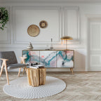 VELVET CROSSING Aparador de 3 Portas em Efeito Carvalho