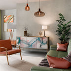 VELVET CROSSING Aparador de 3 Portas em Efeito Carvalho