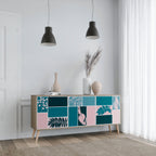 COMBINATION OF SHAPES Aparador de 3 Portas em Efeito Carvalho