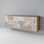 TROPICAL SHAPES 3-Door Sideboard in Oak Effect