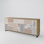 TROPICAL SHAPES 3-Door Sideboard in Oak Effect