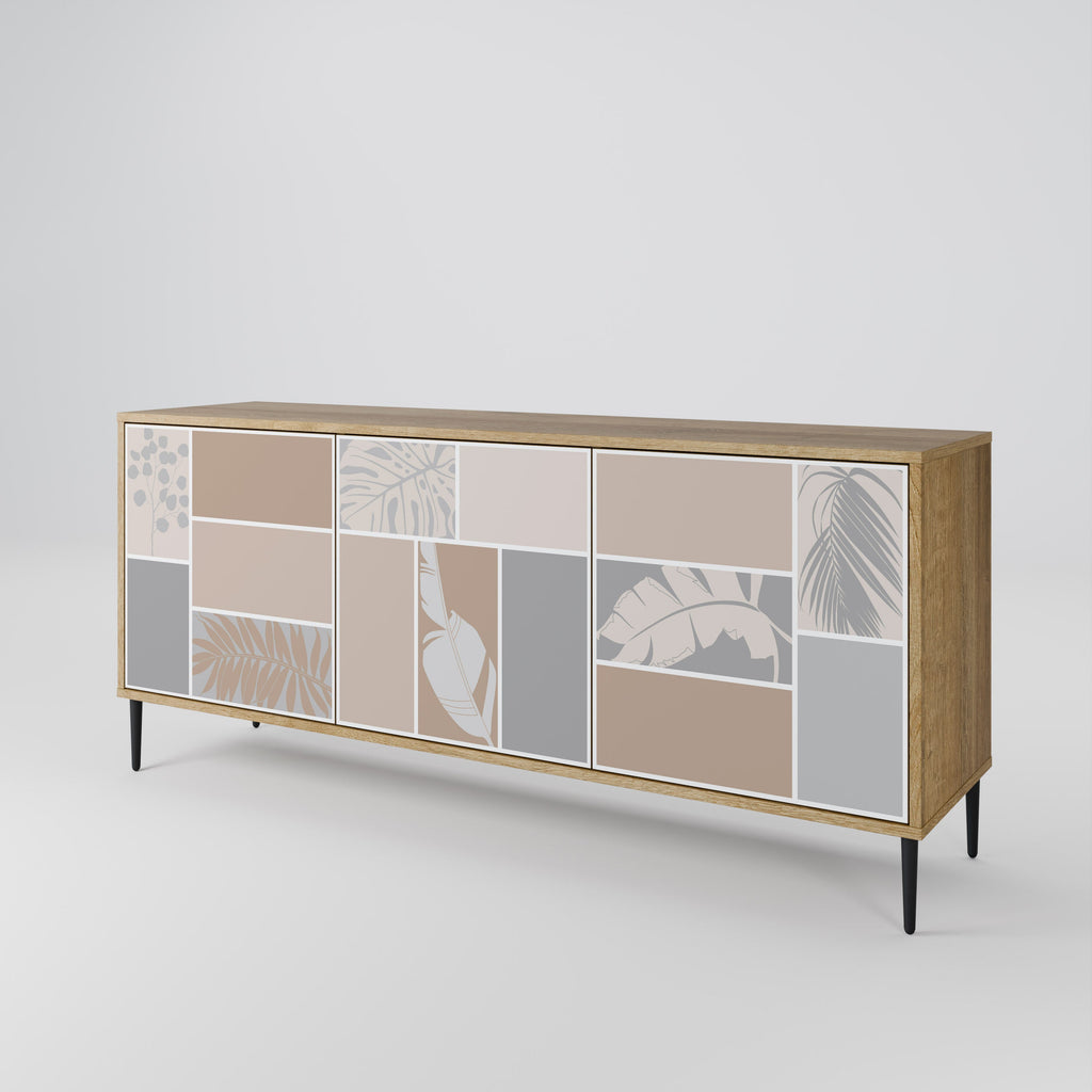 TROPICAL SHAPES 3-Door Sideboard in Oak Effect