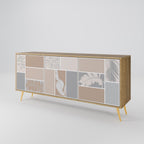 TROPICAL SHAPES 3-Door Sideboard in Oak Effect